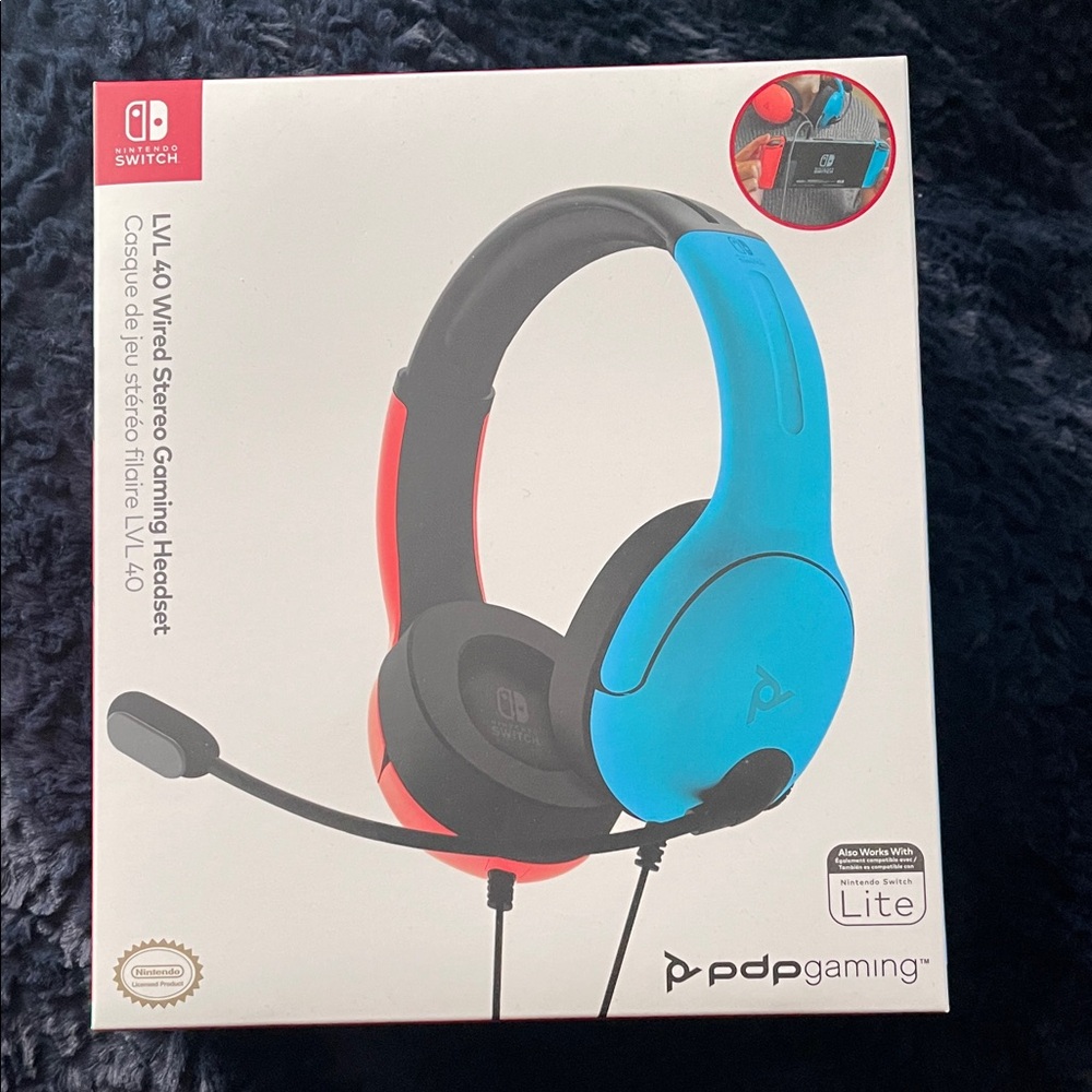 PDP Gaming LVL40 Wired Stereo Gaming Headset - Blue and Red